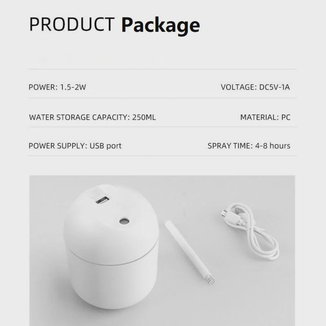 USB Portable Mini Ultrasonic Humidifier