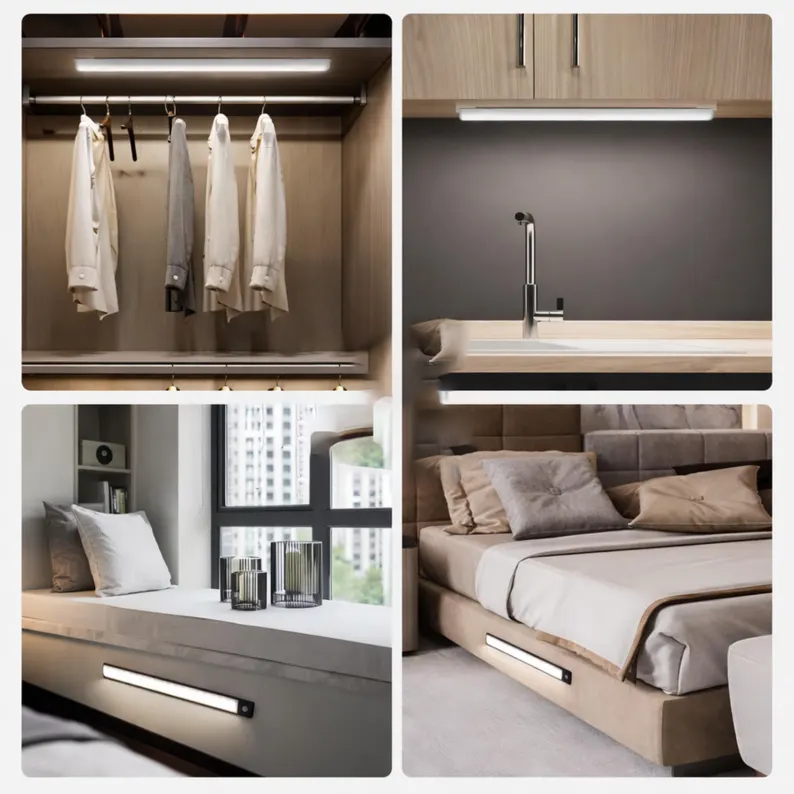 Magnetic USB Rechargeable Motion Sensor LED Under Cabinet Light Bar