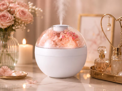 Floral Decor Ultrasonic Cool Mist Desktop Humidifier