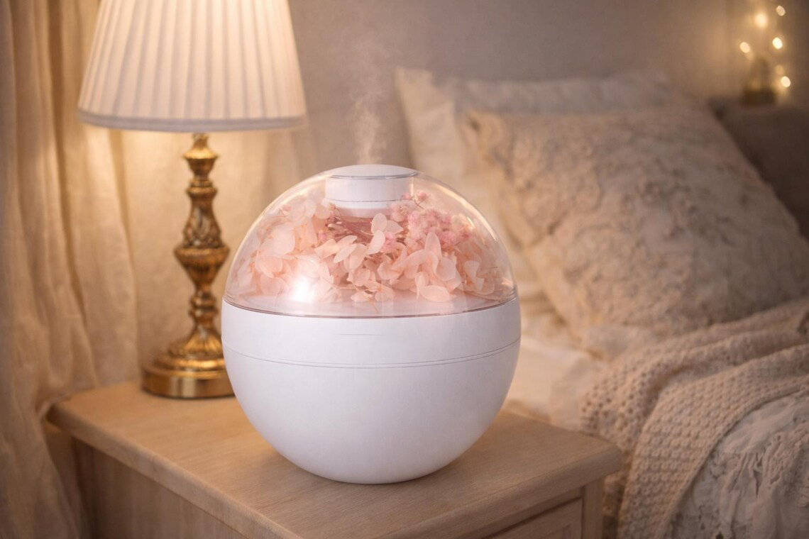 Floral Decor Ultrasonic Cool Mist Desktop Humidifier