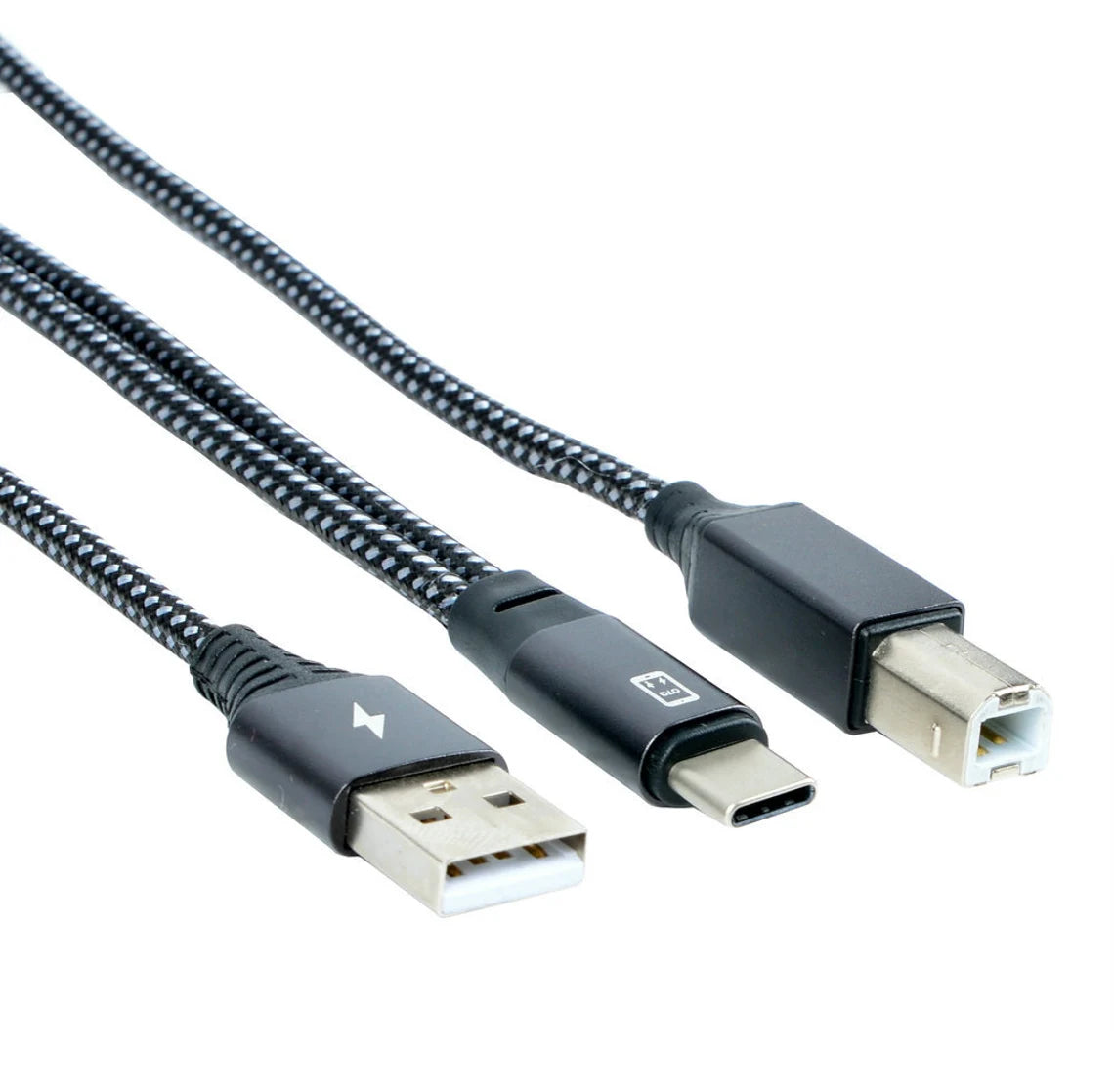 USB-A to USB-C Braided Cable for USB Microphone Connection