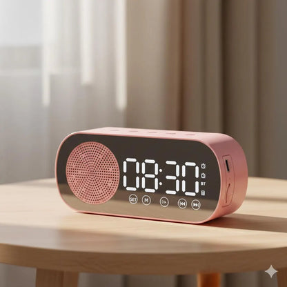 Voice Control Smart Digital Alarm Clock Bluetooth Bedside Speaker