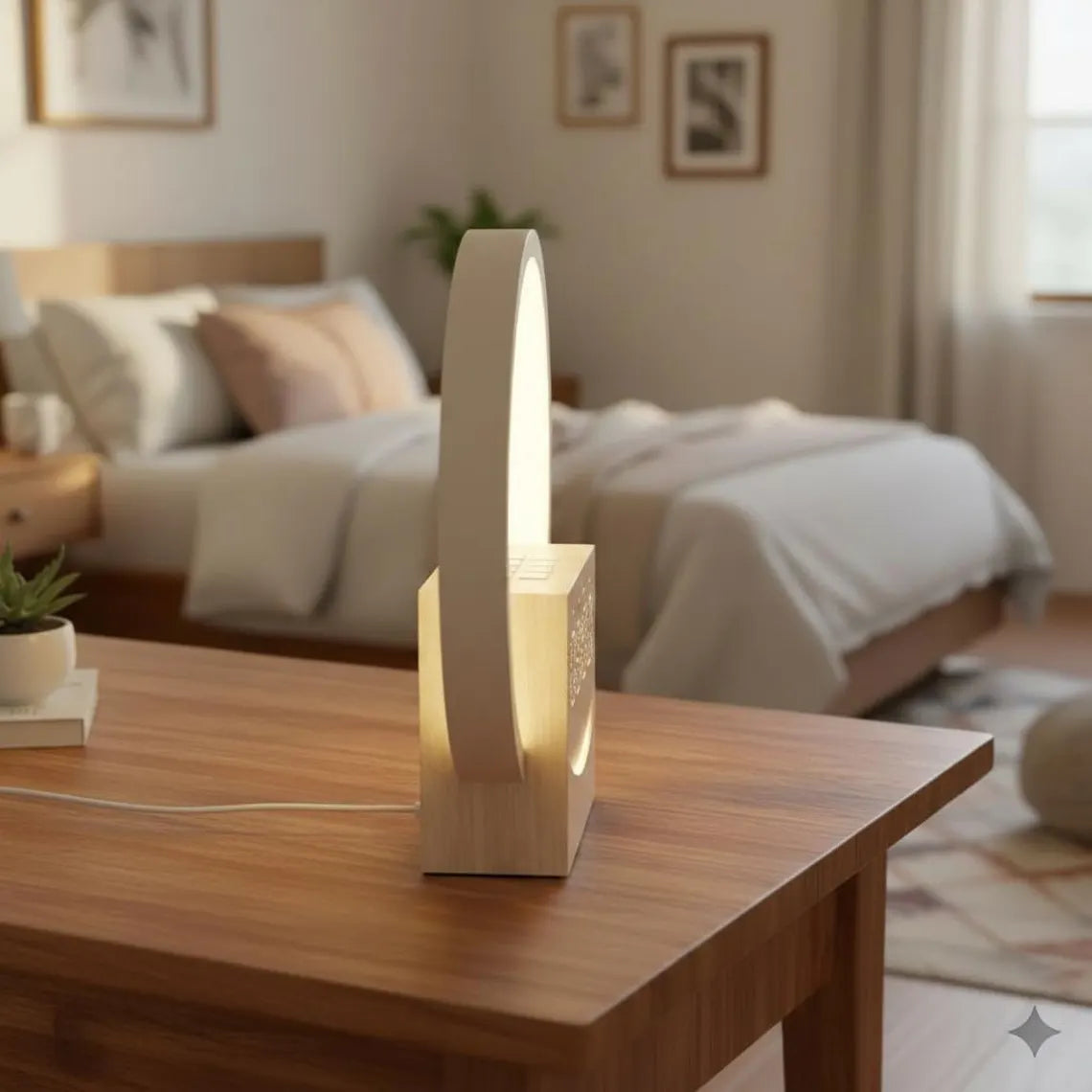 Wooden Sunrise Wake-Up Light Alarm Clock with Bluetooth Speaker & White Noise
