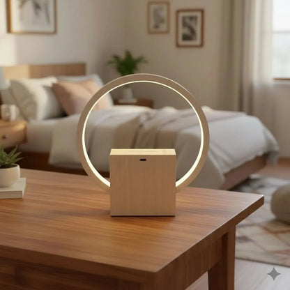 Wooden Sunrise Wake-Up Light Alarm Clock with Bluetooth Speaker & White Noise