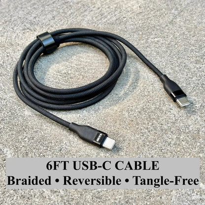 1.8m Nylon Braided USB-C to USB-C Fast Charging Cable