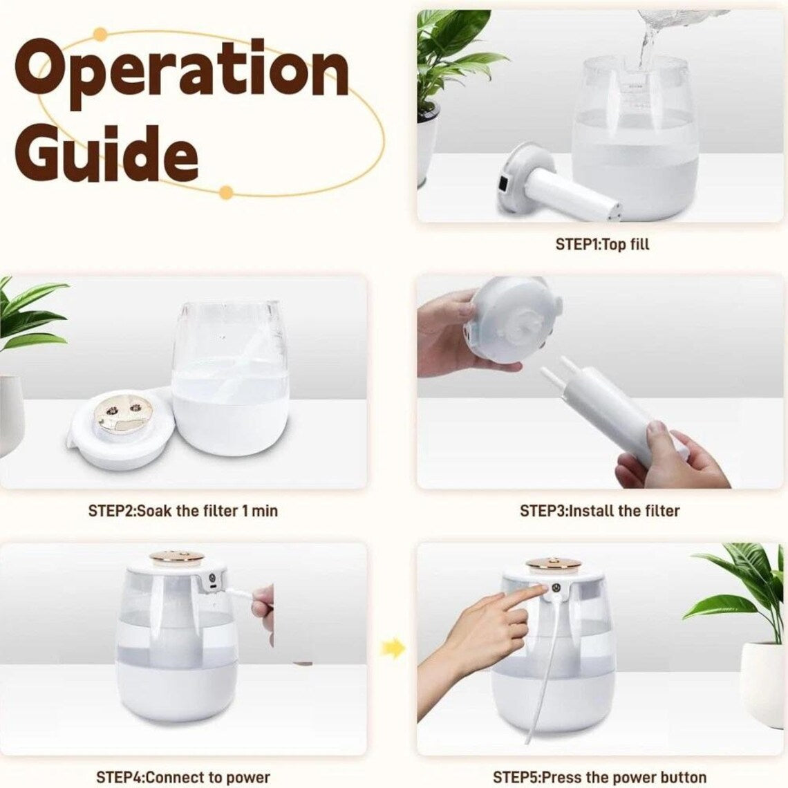 1.5L Ultrasonic Cool Mist Humidifier